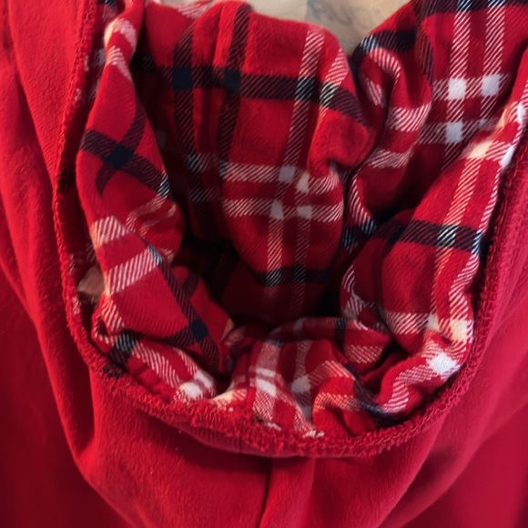 Lands End Red Hooded Sweatshirt Size XL - Picture 6 of 7